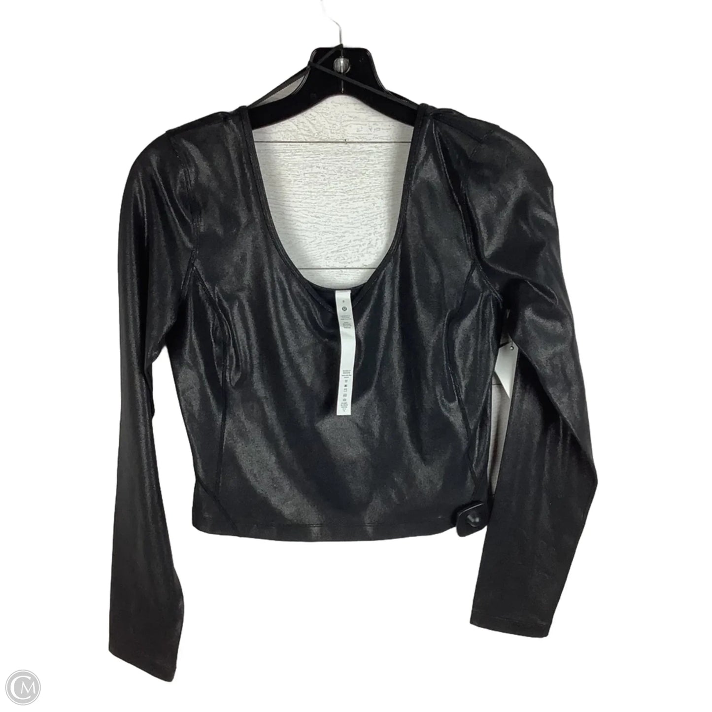 Athletic Top Long Sleeve Crewneck By Lululemon In Black, Size: 8