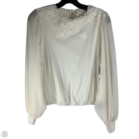 Top Long Sleeve 100% cotton By Tiny, Anthropologie brand,  In Cream, Size: Xs