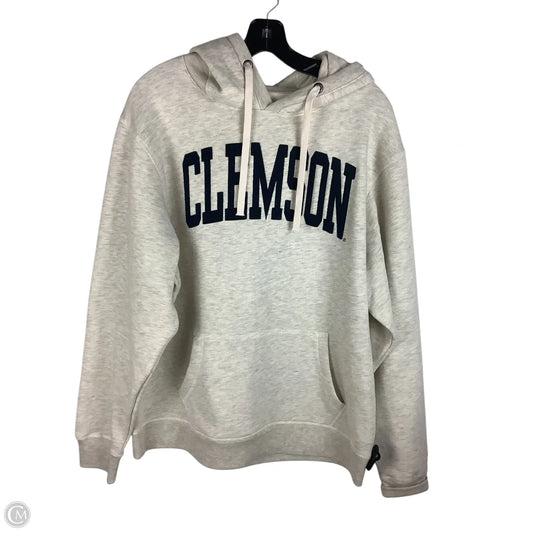 Sweatshirt Hoodie By Clothes Mentor In Cream, Size: L