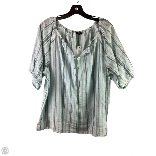 Top Short Sleeve By Talbots In Blue, Size: L