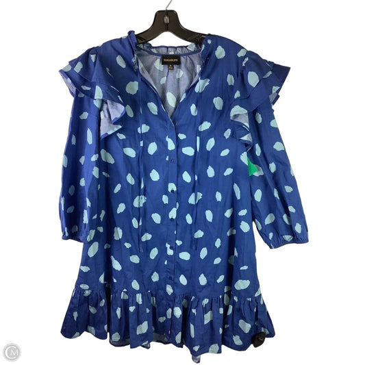 Dress Casual Short By Sugar Lips In Blue, Size: M
