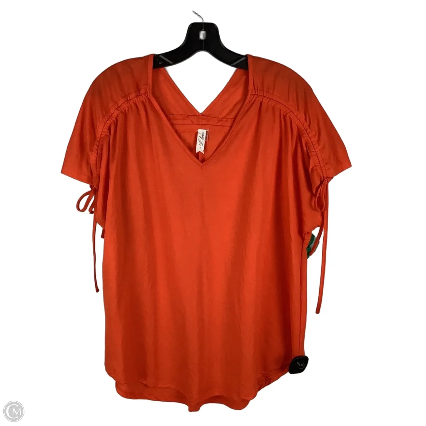 Top Short Sleeve By L Love In Orange, Size: S