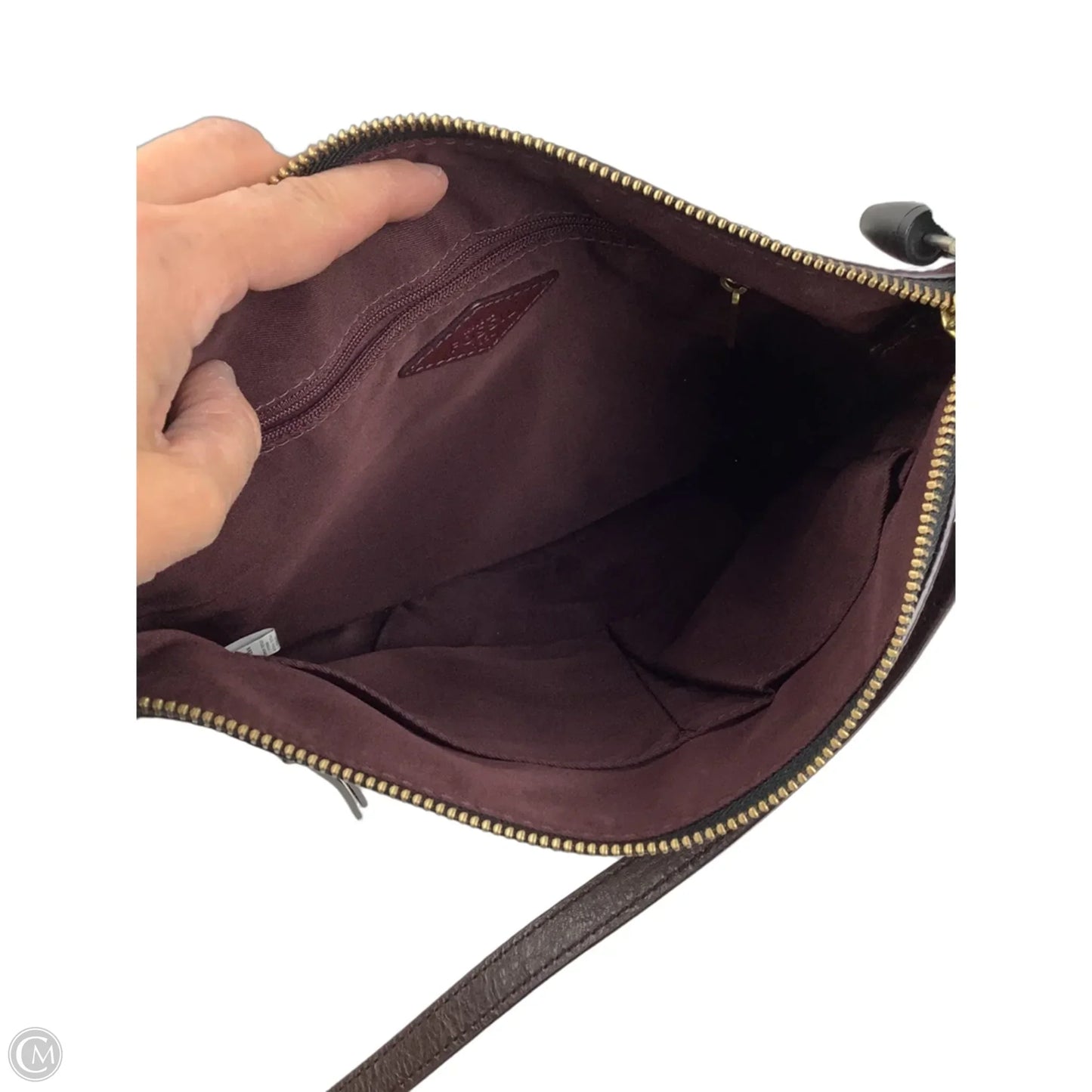 Crossbody Leather By Fossil, Size: Medium