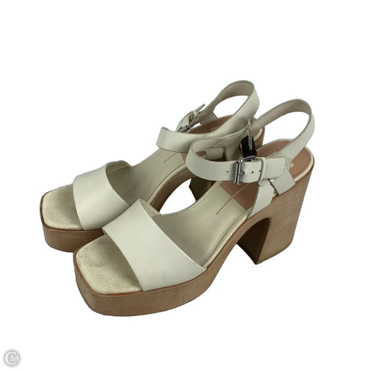 Sandals Heels Block By Dolce Vita In Cream, Size: 11