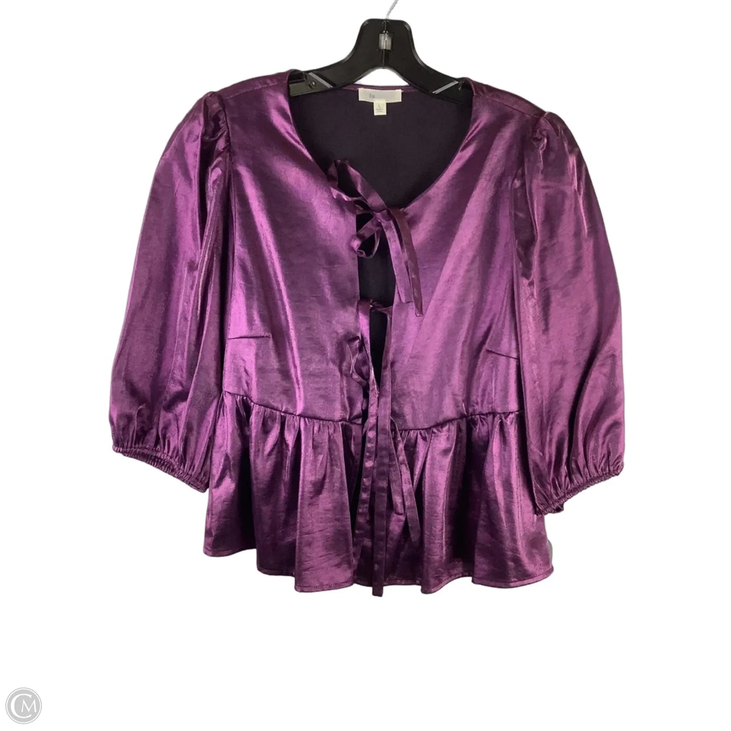 Top Short Sleeve By Clothes Mentor In Purple, Size: L