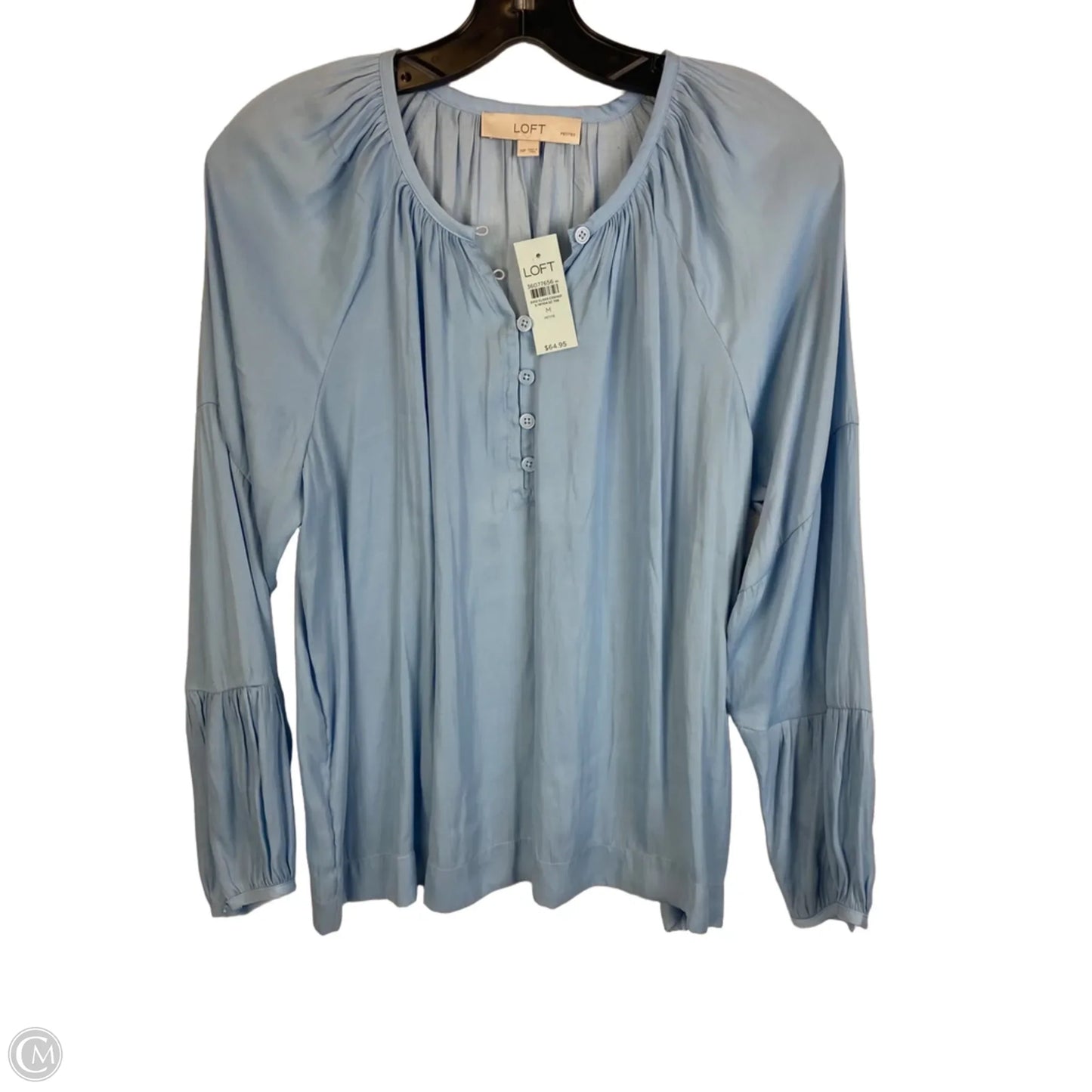 Top Long Sleeve By Loft In Blue, Size: Mp
