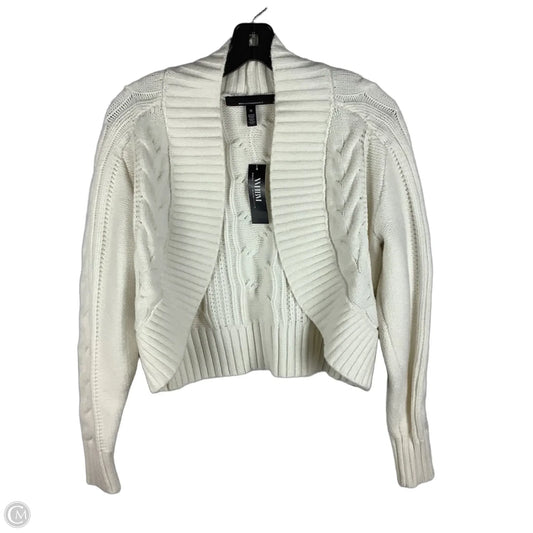 Sweater Cardigan By White House Black Market In White, Size: M