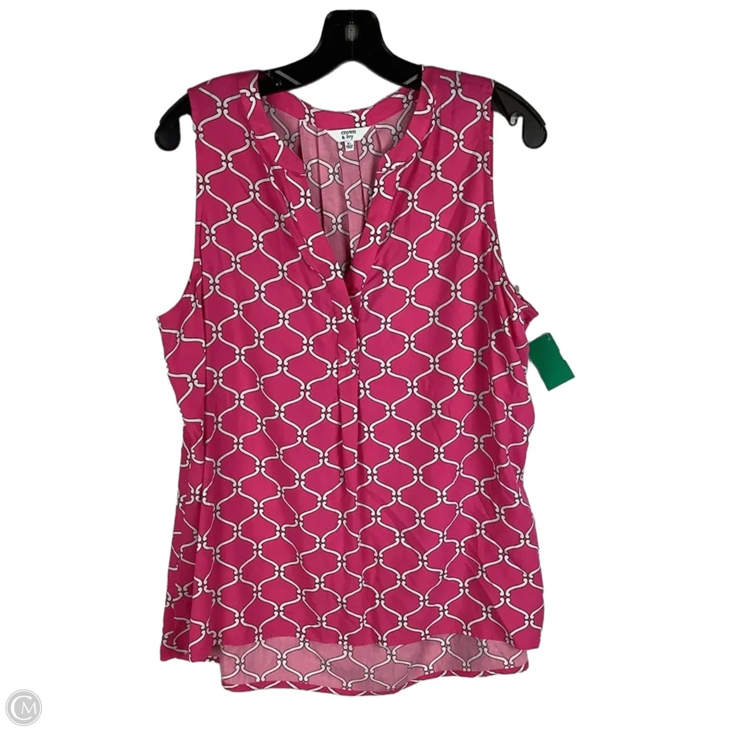 Top Sleeveless By Crown And Ivy In Pink, Size: Xl