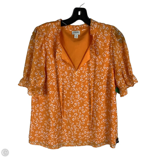 Top Short Sleeve By J. Crew In Orange, Size: M