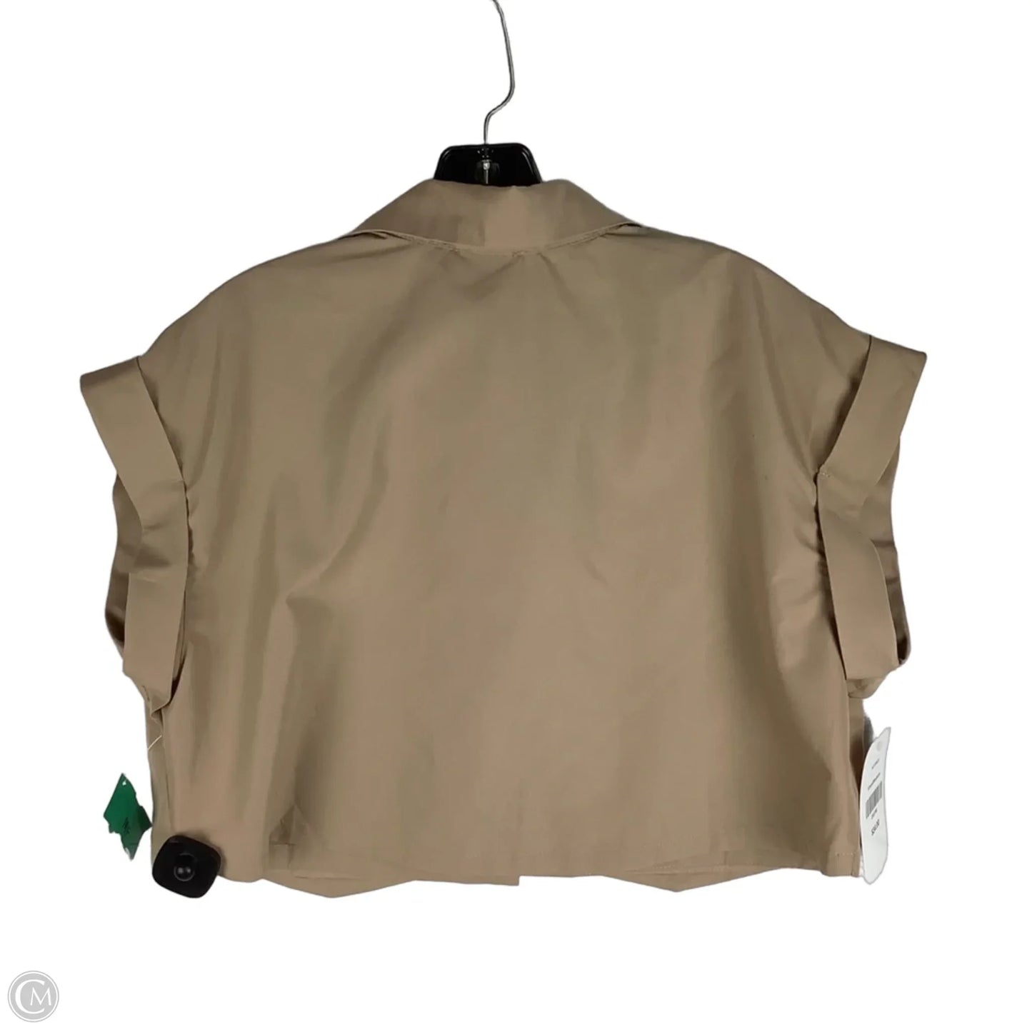 Top Short Sleeve By Lumiere In Tan, Size: M