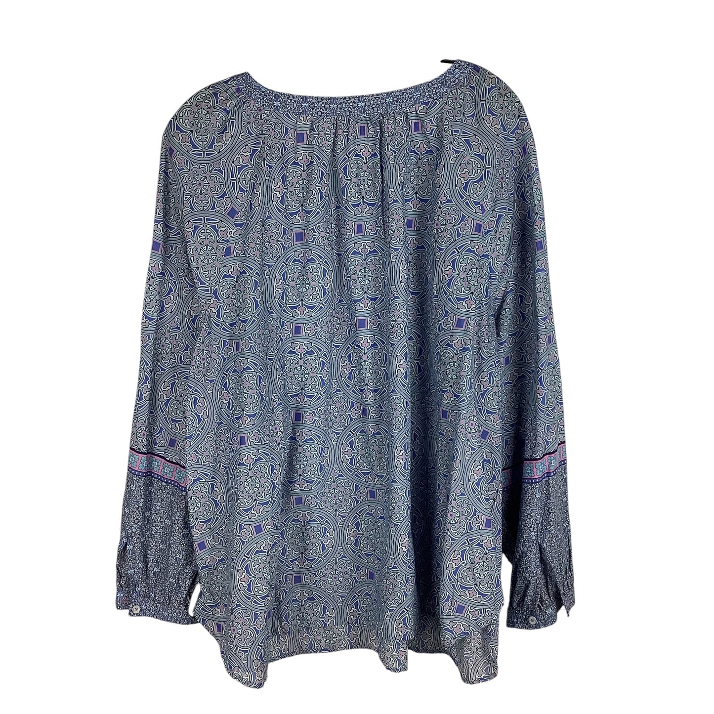 Top Long Sleeve By Talbots In Blue, Size: 2x