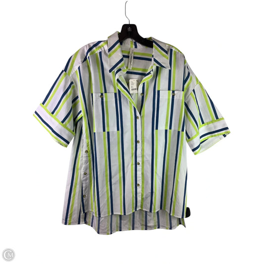 Top Short Sleeve By Anthropologie In Striped Pattern, Size: Xs