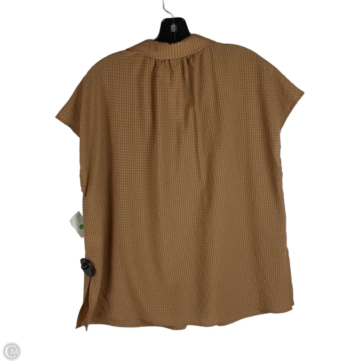 Top Short Sleeve By Max Studio In Brown, Size: L