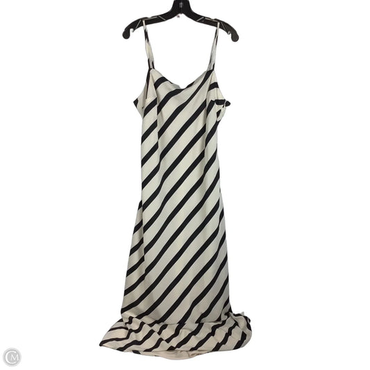 Dress Casual Maxi By Abercrombie And Fitch In Black & Cream, Size: L Tall