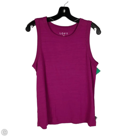 Top Sleeveless Basic By Loft In Purple, Size: M
