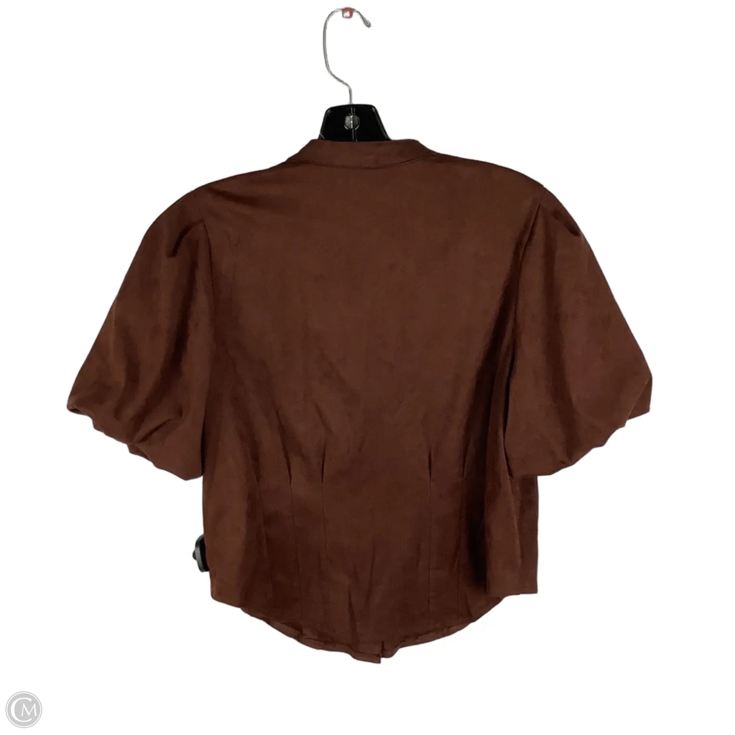 Top Short Sleeve By Bagatelle In Brown, Size: L