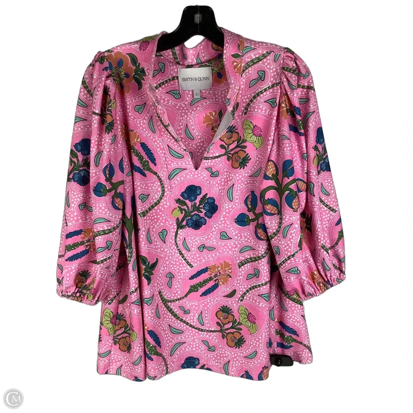 Top Long Sleeve By Cmc In Pink, Size: L