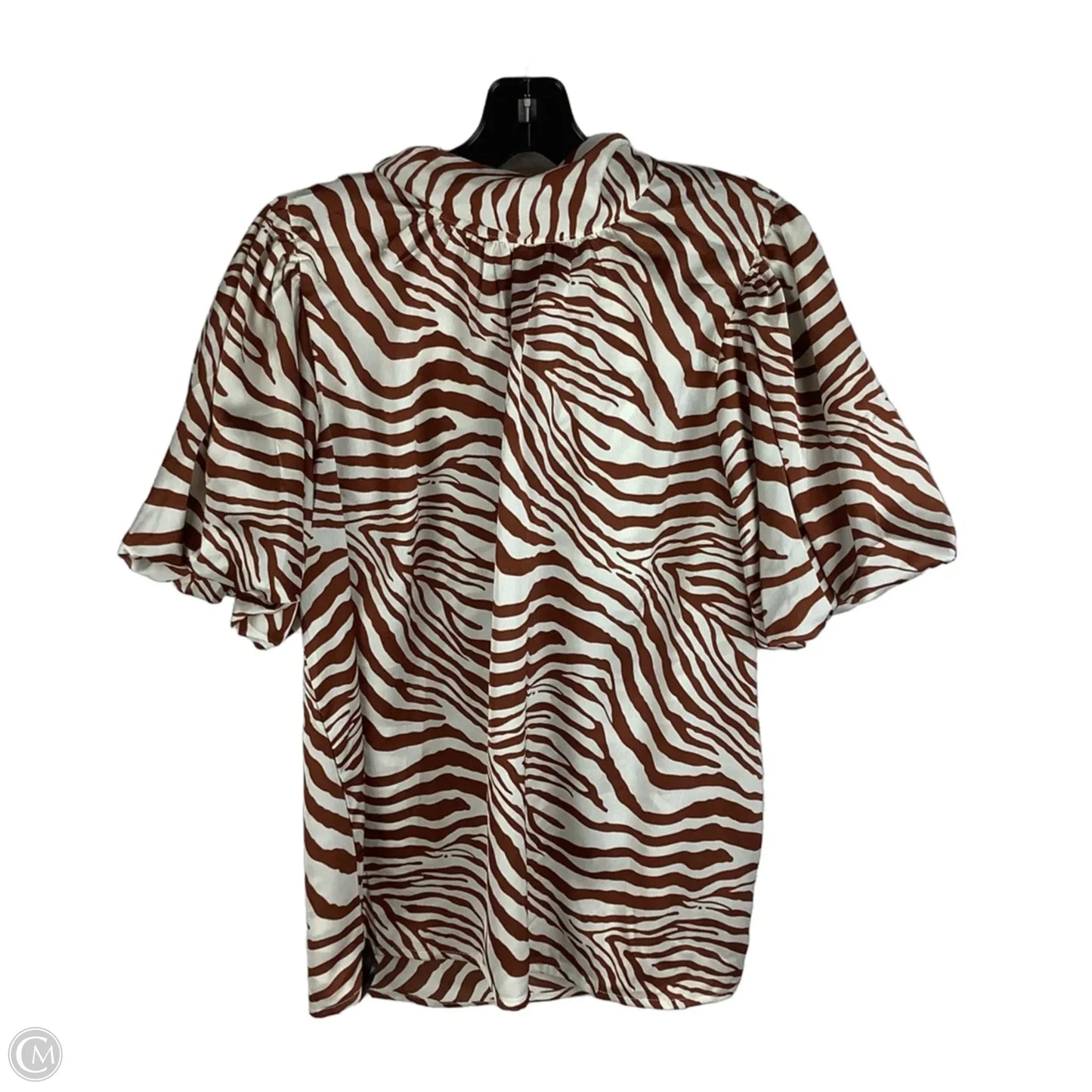 Top Short Sleeve By Entro In Brown, Size: M