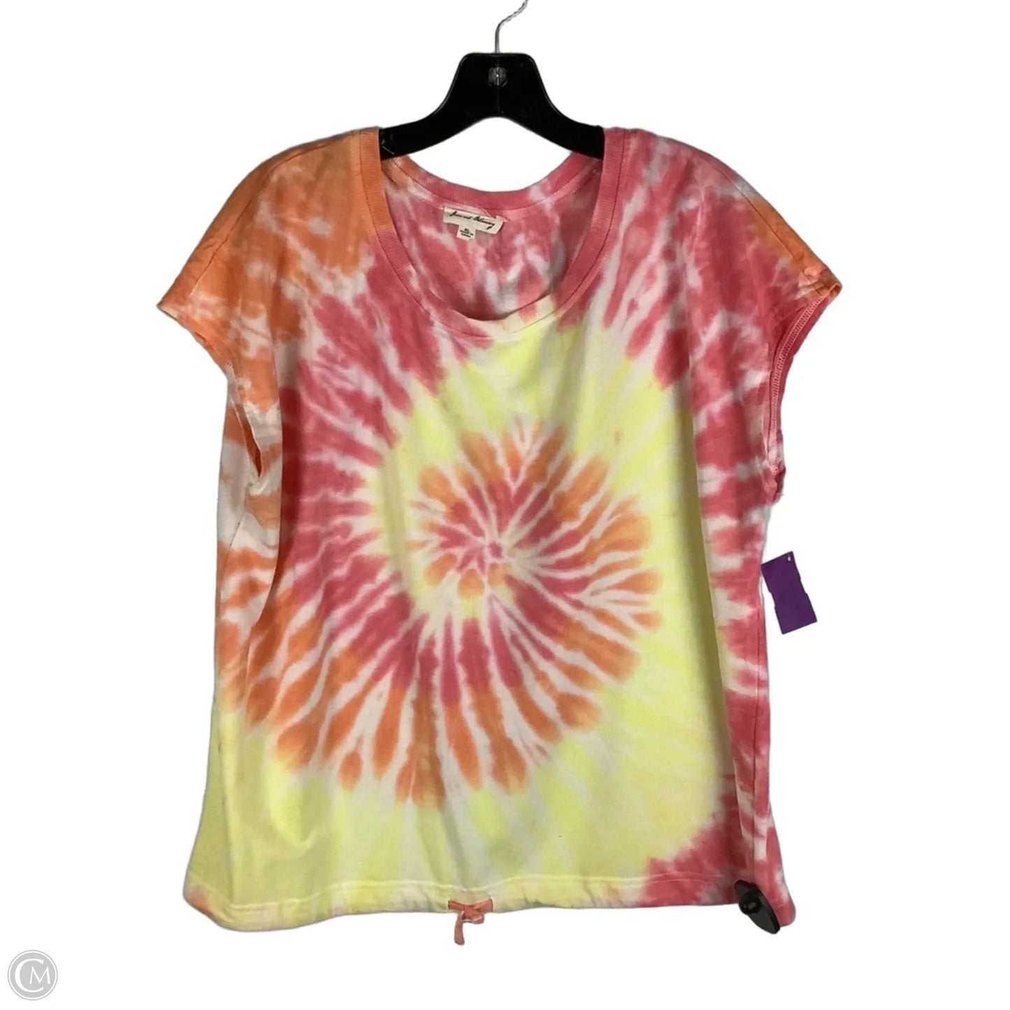 Top Short Sleeve By Jane And Delancey In Pink & Yellow, Size: Xl