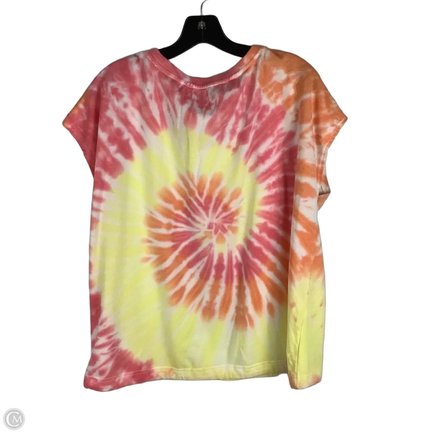 Top Short Sleeve By Jane And Delancey In Pink & Yellow, Size: Xl