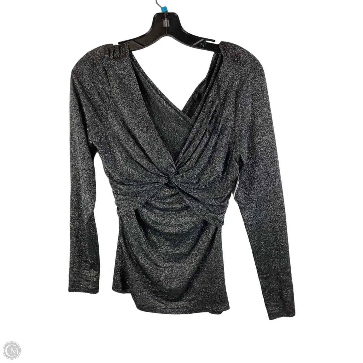 Top Long Sleeve By Donna Karan In Grey, Size: S
