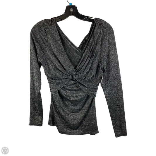 Top Long Sleeve By Donna Karan In Grey, Size: S