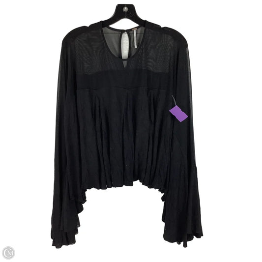 Top Long Sleeve By Free People In Black, Size: S