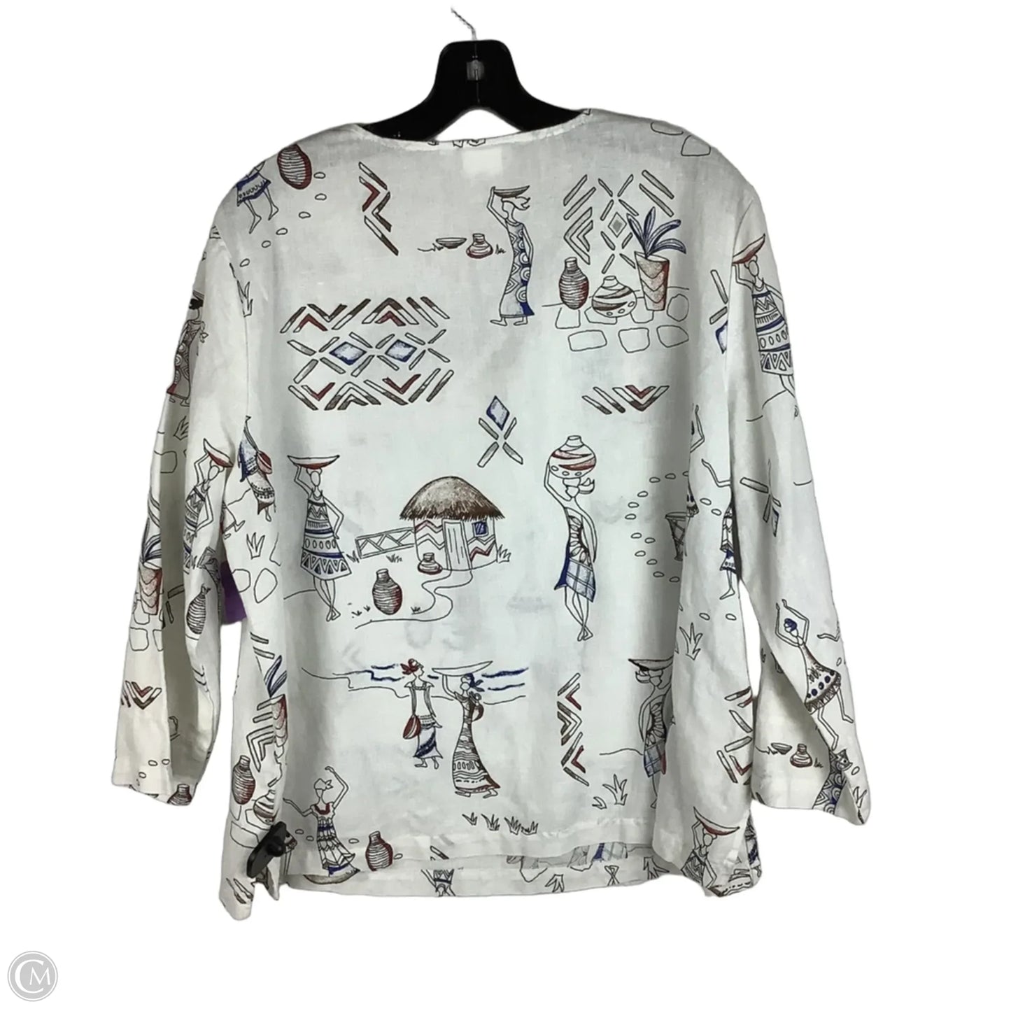 Top Long Sleeve By Hot Cotton In White, Size: Xl