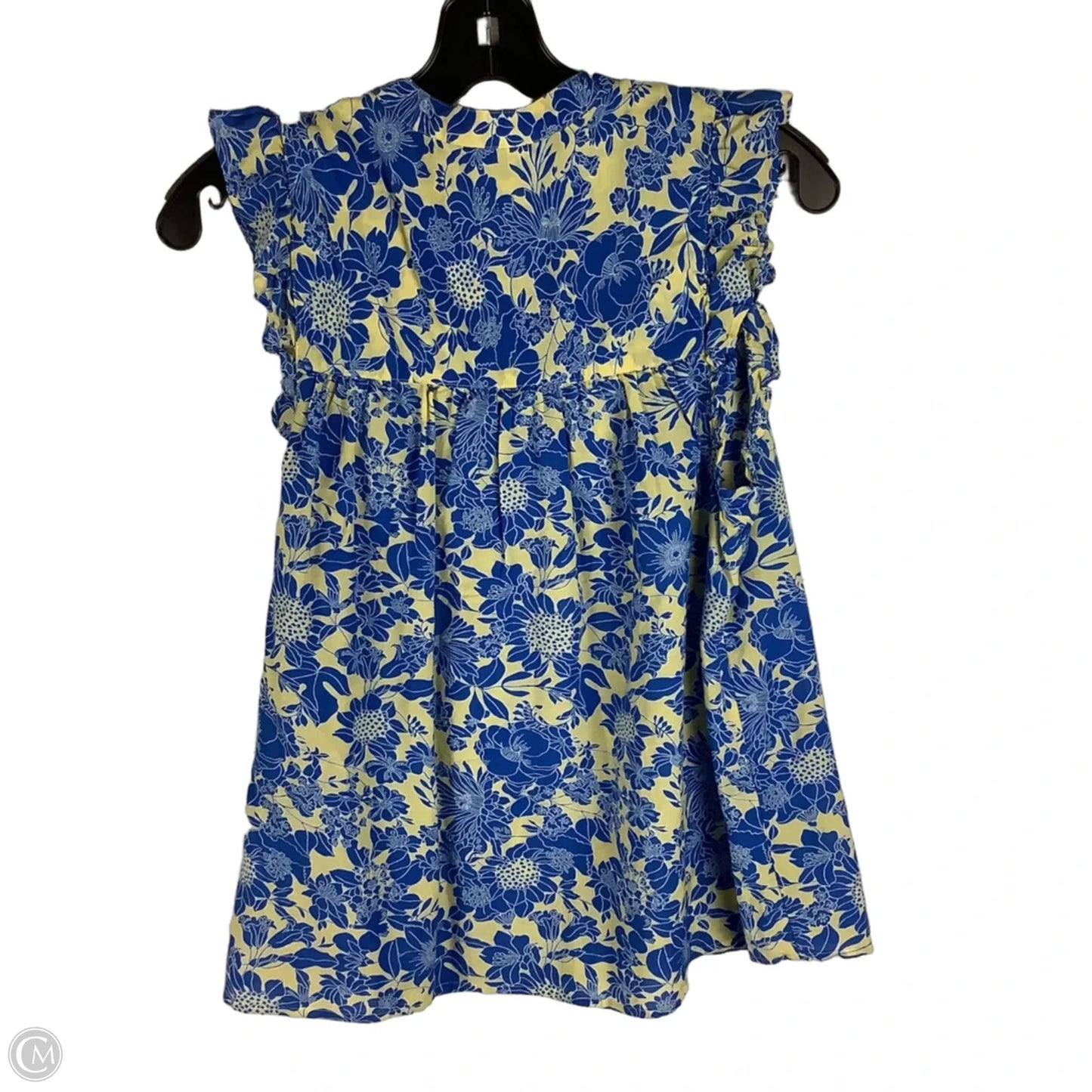 Top Sleeveless By J. Crew In Blue & Yellow, Size: S