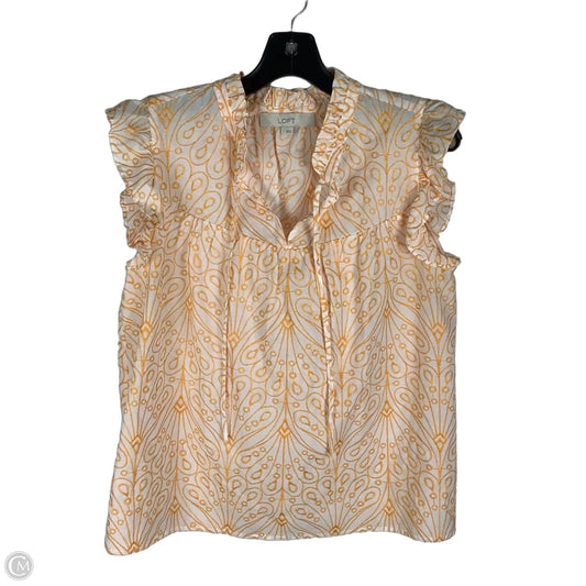 Top Sleeveless By Loft In Yellow, Size: S