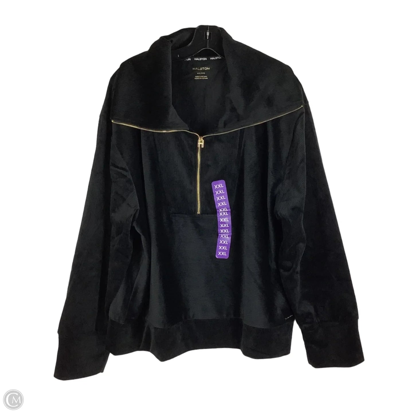Sweatshirt Designer By Halston In Black, Size: Xxl