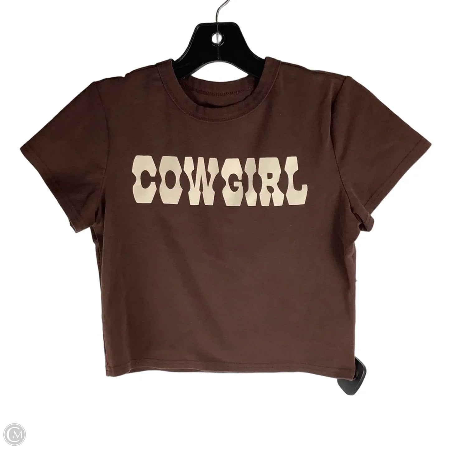 Top Short Sleeve By Clothes Mentor In Brown, Size: L