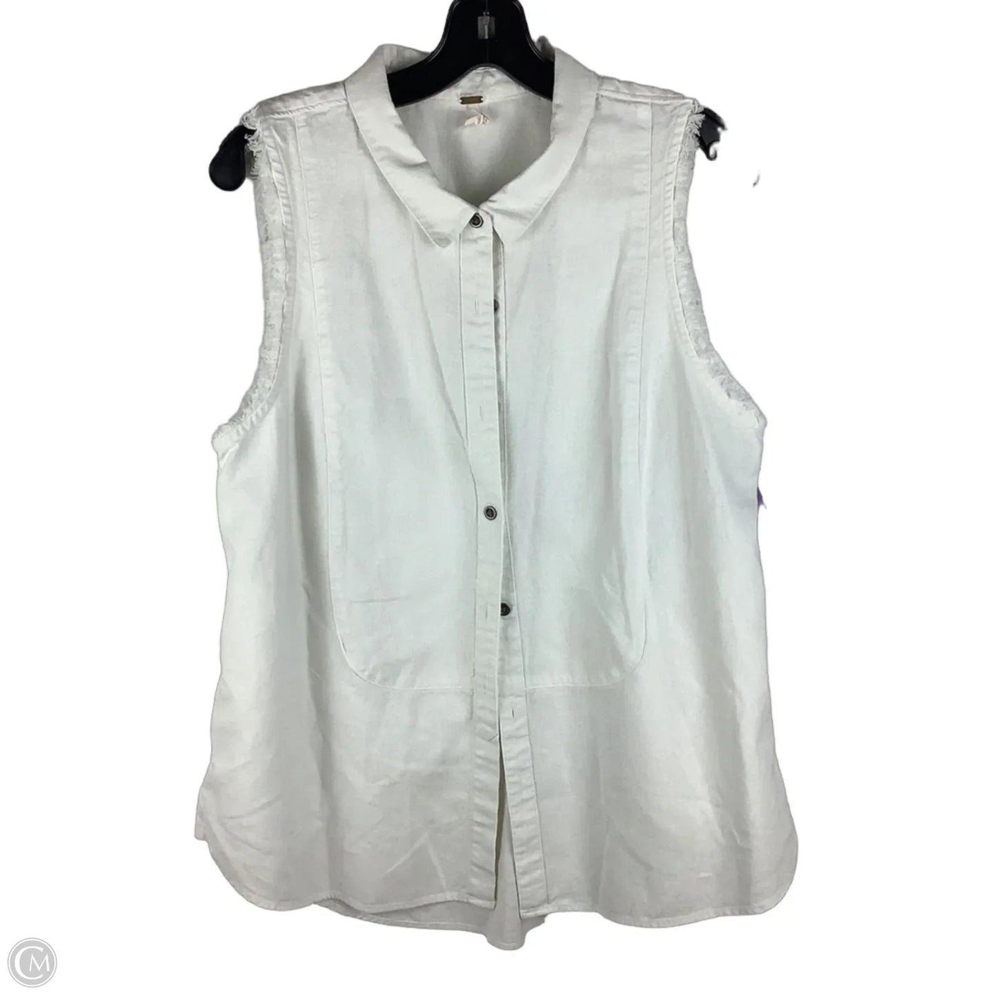 Vest Other By Free People In White Denim, Size: M