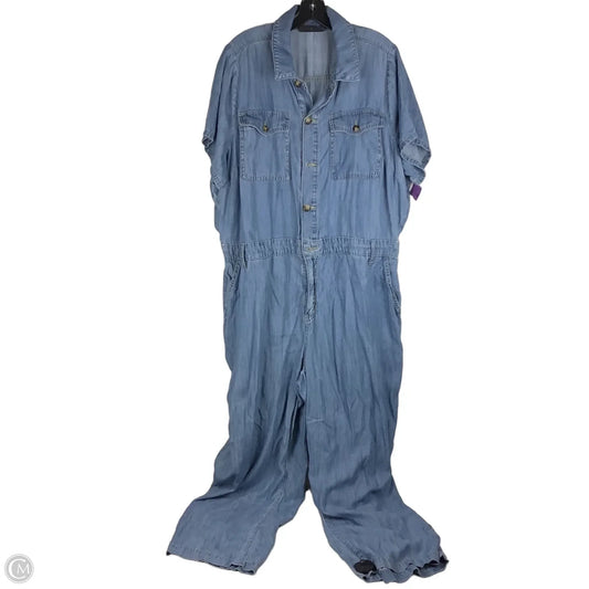 Jumpsuit By Lane Bryant In Blue Denim, Size: 2x