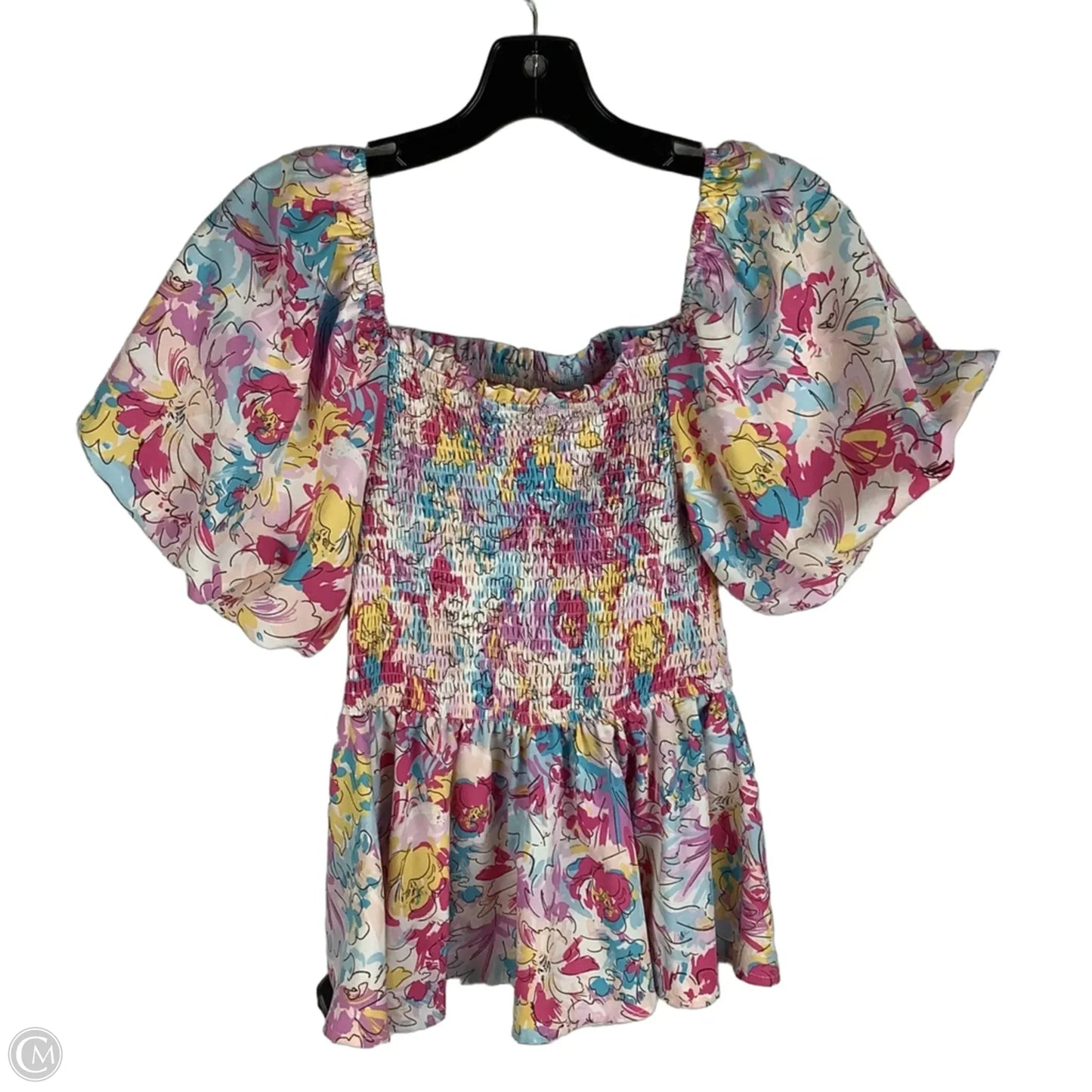 Top Short Sleeve By L Love In Floral Print, Size: S