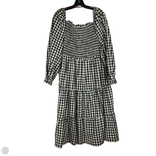 Dress Casual Midi By Chicsoul In Plaid Pattern, Size: 2x