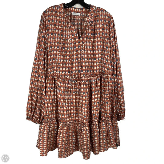 Dress Casual Short By Chicsoul In Orange, Size: 2x