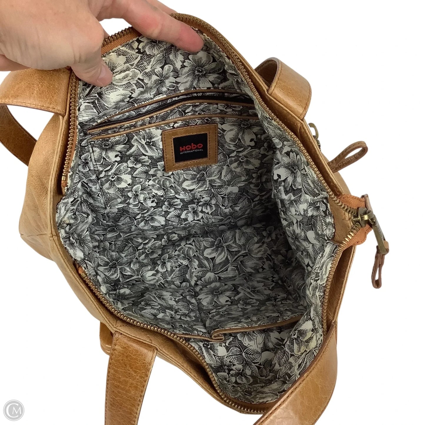 Handbag Leather By Hobo Intl, Size: Medium