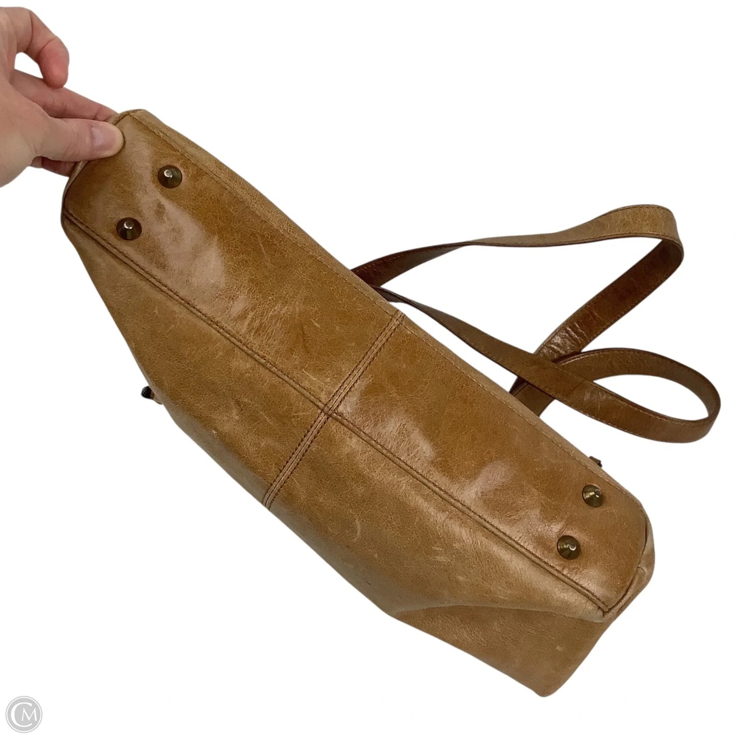 Handbag Leather By Hobo Intl, Size: Medium