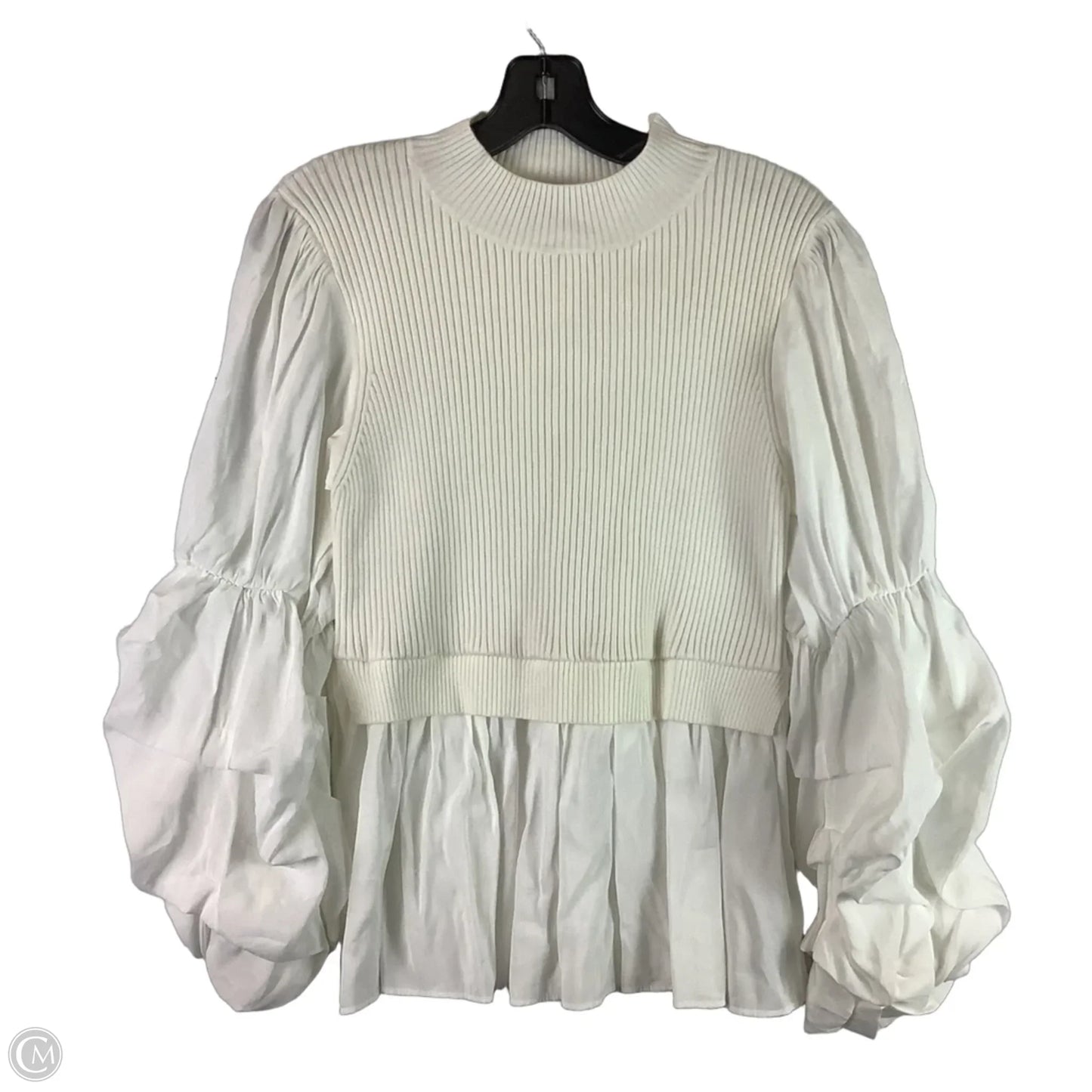 Top Long Sleeve By English Factory In White, Size: L