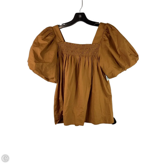 Top Short Sleeve By Maeve In Tan, Size: M