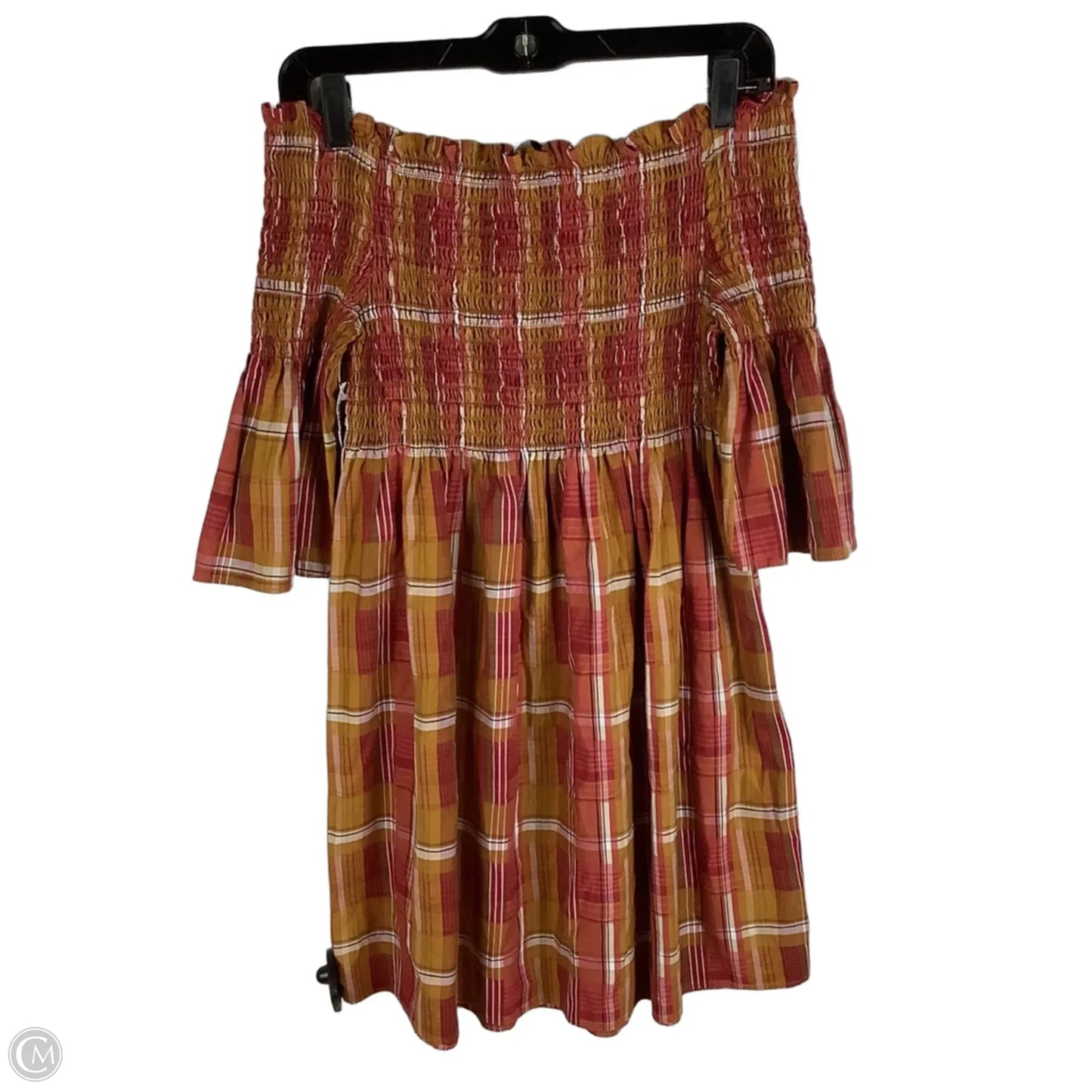 Dress Casual Short By Zara In Orange & Pink, Size: M