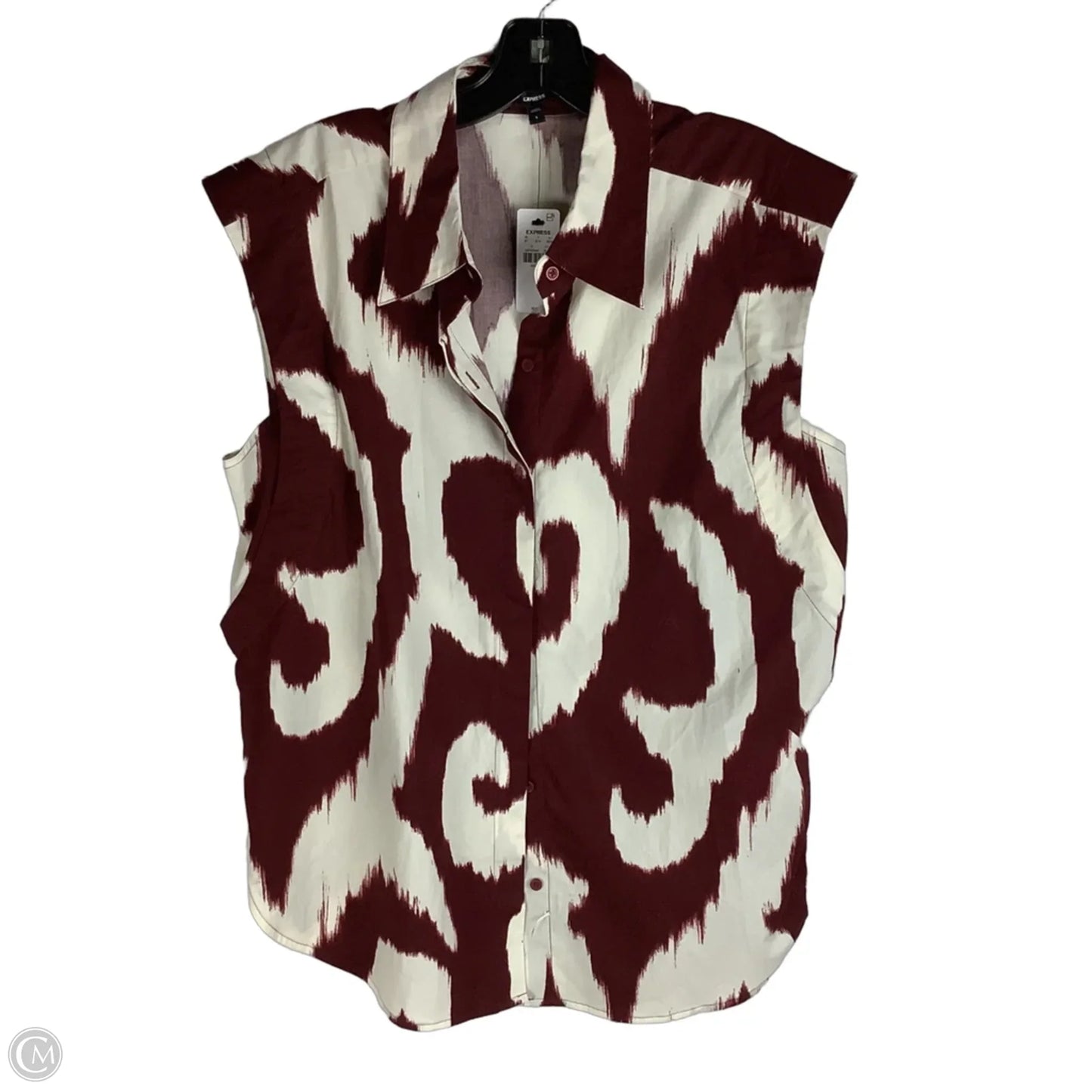 Top Sleeveless By Express In Red, Size: L