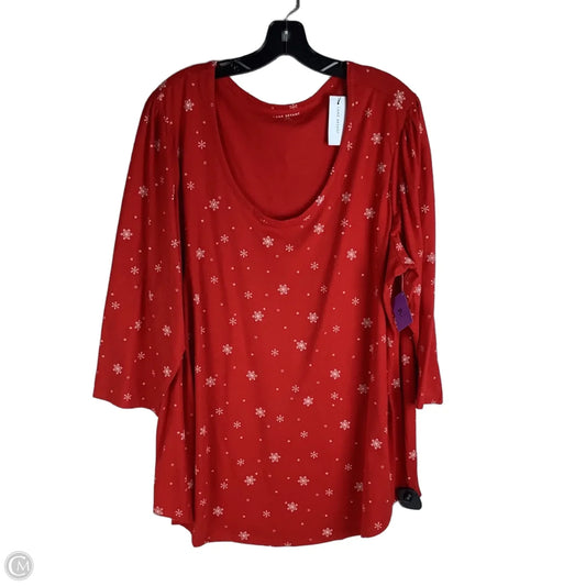 Top Short Sleeve By Lane Bryant In Red, Size: 2x (22/24)