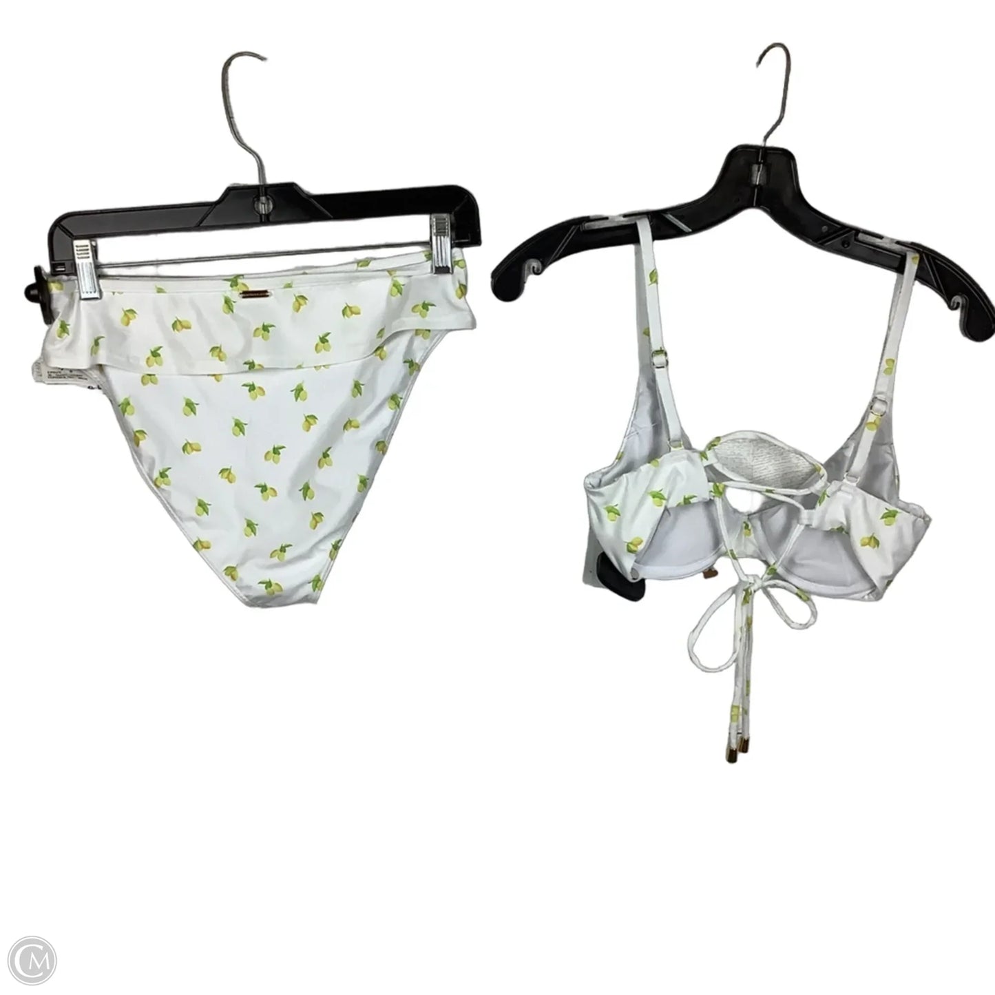 Swimsuit 2pc By Clothes Mentor In White & Yellow, Size: M