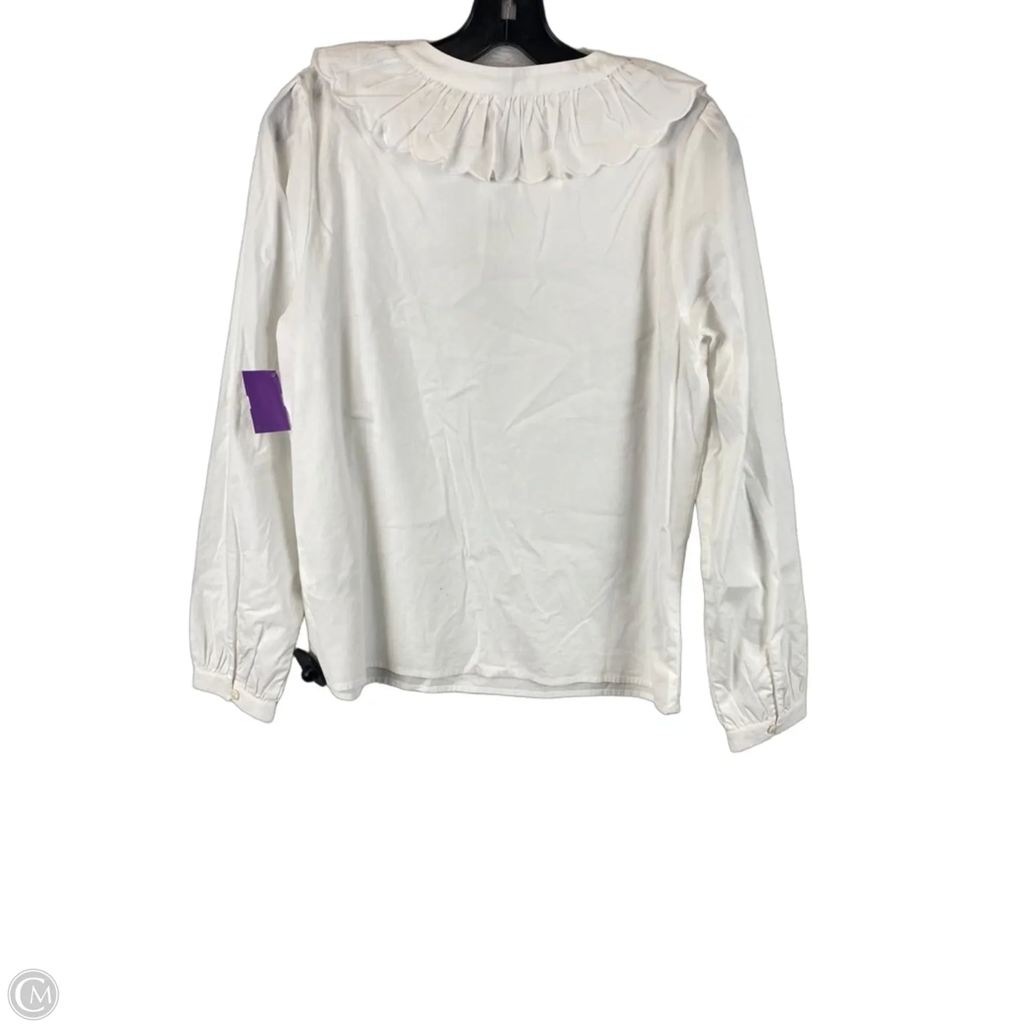 Top Long Sleeve By J. Crew In White, Size: S