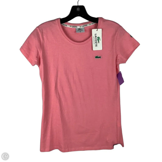 Top Short Sleeve By Lacoste In Pink, Size: M