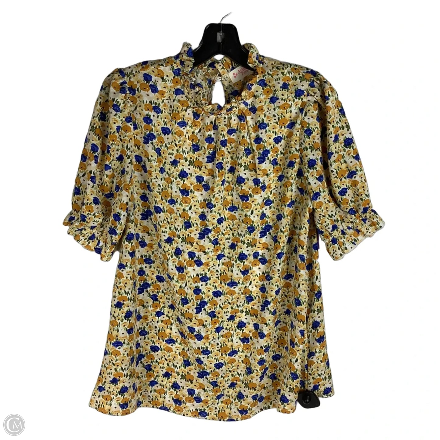 Top Short Sleeve By Almost Pink In Yellow, Size: M