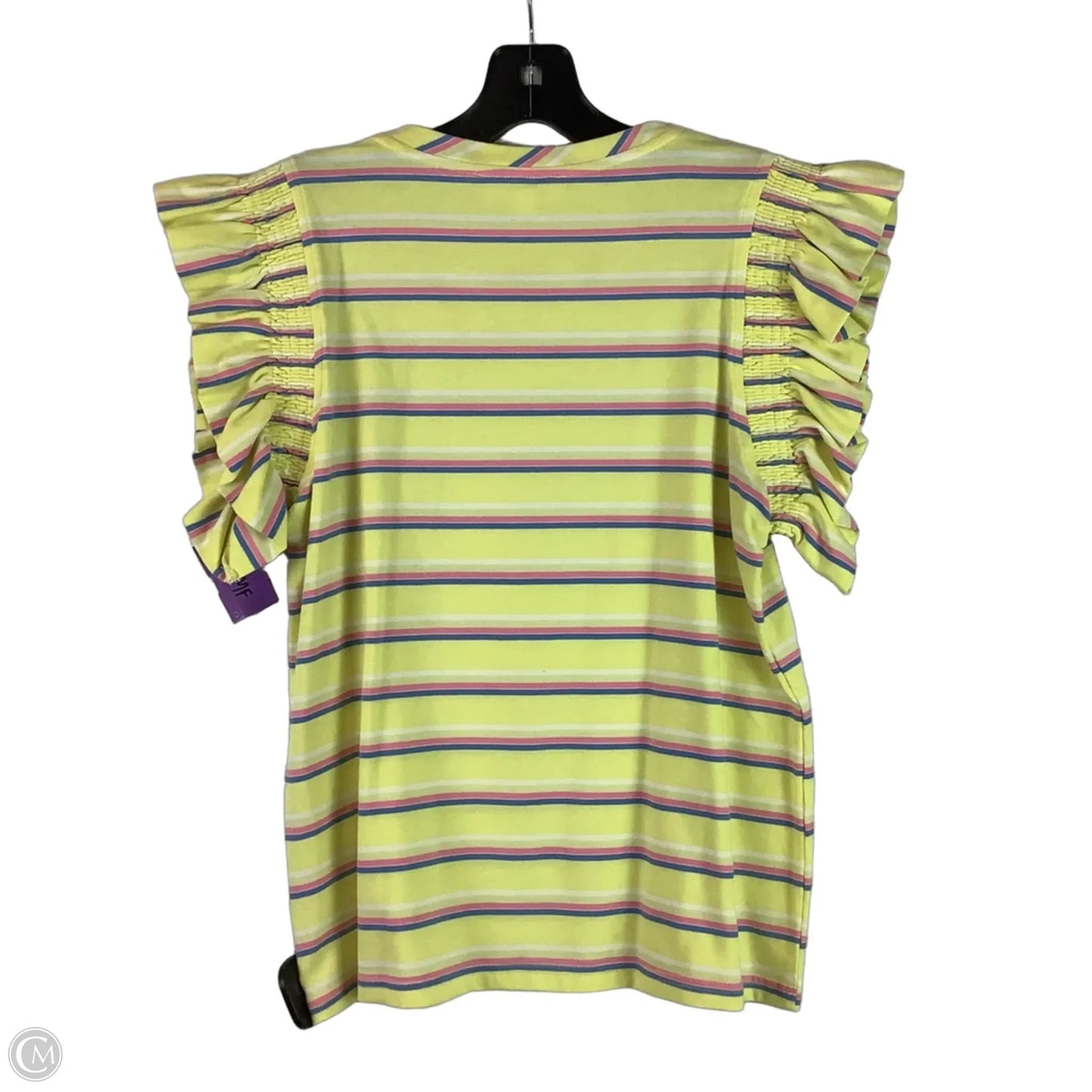 Top Short Sleeve By Thml In Yellow, Size: S