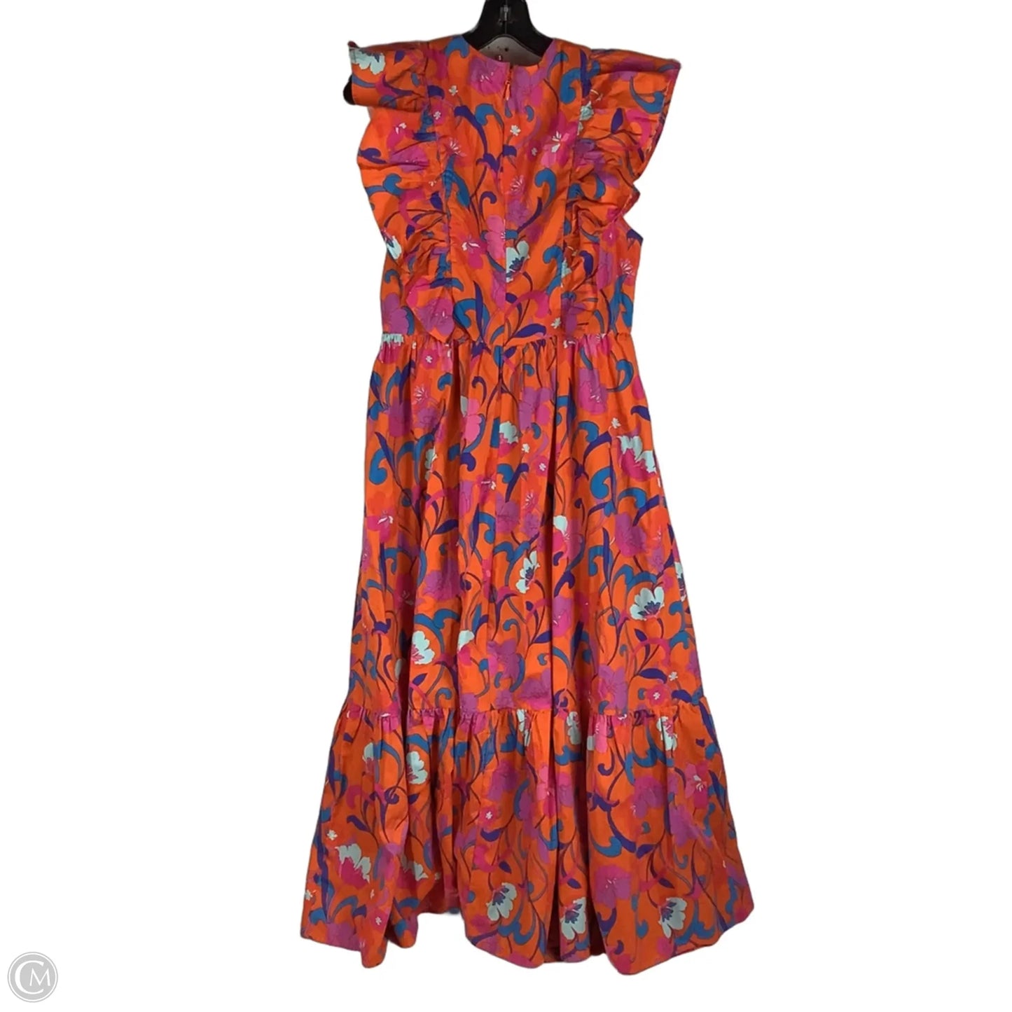 Dress Party Long By Sugar Lips In Orange & Pink, Size: L